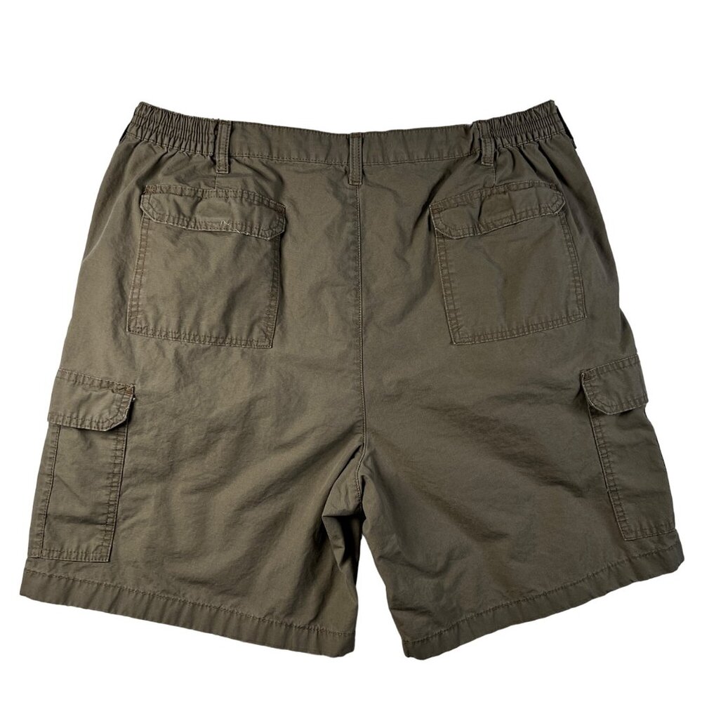 WRANGLER Shorts Men's Flat Front Slash Pocket 100% Cotton Cargos Brown 42rsr6 - Picture 11 of 14